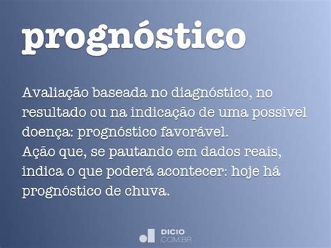prognósticos significado.